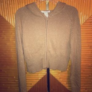 Gold half Jacket with Hoodie